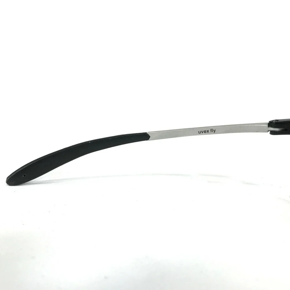 Uvex Fly Sunglasses Matte Black Gray Wrap Frames with Pink Lenses 69-15-135